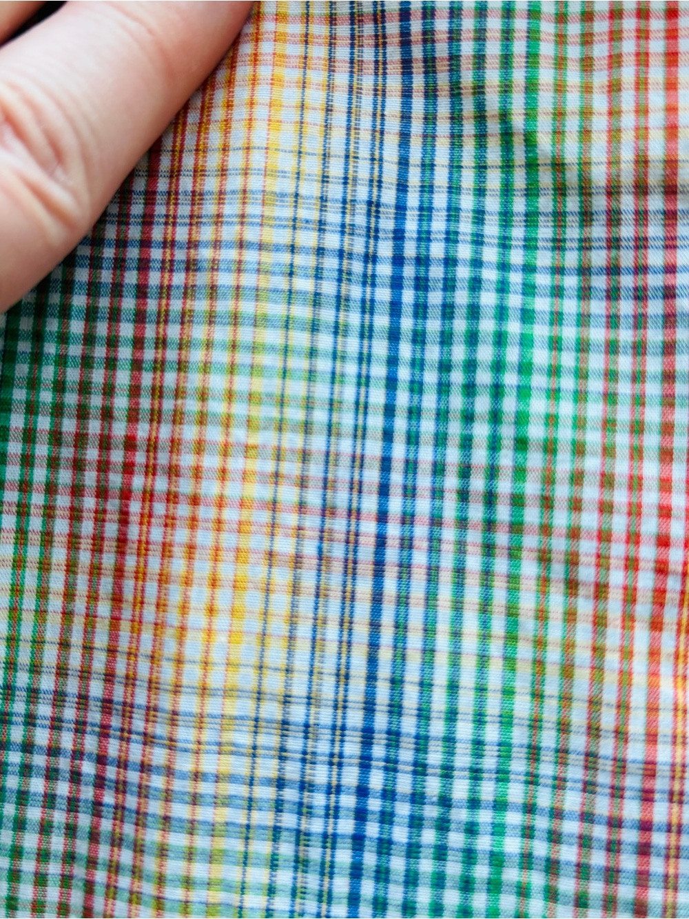 Adorable Modcloth Multicolor Rainbow Checkered Plaid Cotton Dress! Like New! - Picture 3 of 14